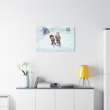 Load image into Gallery viewer, Winter Hockey Kids Canvas Wall Art - Perfect for Sports Lovers and Family Decor