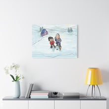 Load image into Gallery viewer, Winter Hockey Kids Canvas Wall Art - Perfect for Sports Lovers and Family Decor