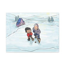 Load image into Gallery viewer, Winter Hockey Kids Canvas Wall Art - Perfect for Sports Lovers and Family Decor