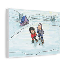 Load image into Gallery viewer, Winter Hockey Kids Canvas Wall Art - Perfect for Sports Lovers and Family Decor