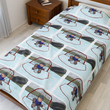 Load image into Gallery viewer, Cozy Hockey Goalie Themed Velveteen Plush Blanket