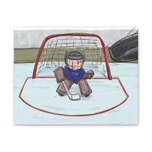 Load image into Gallery viewer, Hockey Goalie Matte Canvas Wall Art - Fun Ice Hockey Decor for Sports Lovers