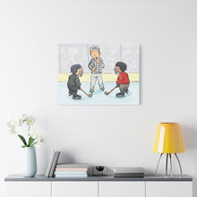 Load image into Gallery viewer, Hockey Referee Canvas Art - Whimsical Sports Decor for Ice Hockey Fans
