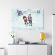 Load image into Gallery viewer, Winter Hockey Kids Canvas Wall Art - Perfect for Sports Lovers and Family Decor