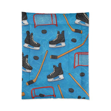 Load image into Gallery viewer, Hockey-Themed Comforter for Sports Lovers | Cozy Blanket for Fans