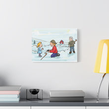Load image into Gallery viewer, Generations of Hockey Canvas Art - Family Ice Skating Decor