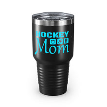 Load image into Gallery viewer, 30oz. Hockey Mom Teal on Black Ringneck Tumbler