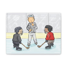 Load image into Gallery viewer, Hockey Referee Canvas Art - Whimsical Sports Decor for Ice Hockey Fans
