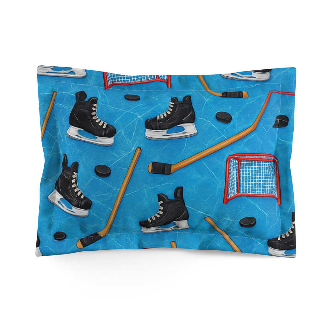 Hockey-Themed Microfiber Pillow Sham - Perfect for Sports Lovers