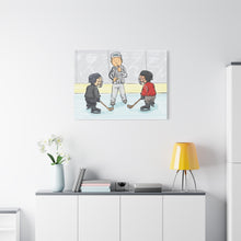 Load image into Gallery viewer, Hockey Referee Canvas Art - Whimsical Sports Decor for Ice Hockey Fans
