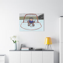 Load image into Gallery viewer, Hockey Goalie Matte Canvas Wall Art - Fun Ice Hockey Decor for Sports Lovers
