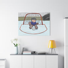 Load image into Gallery viewer, Hockey Goalie Matte Canvas Wall Art - Fun Ice Hockey Decor for Sports Lovers
