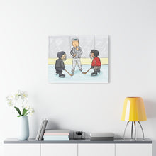 Load image into Gallery viewer, Hockey Referee Canvas Art - Whimsical Sports Decor for Ice Hockey Fans
