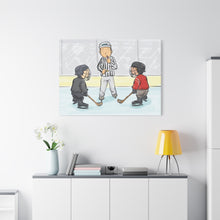 Load image into Gallery viewer, Hockey Referee Canvas Art - Whimsical Sports Decor for Ice Hockey Fans
