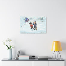 Load image into Gallery viewer, Winter Hockey Kids Canvas Wall Art - Perfect for Sports Lovers and Family Decor

