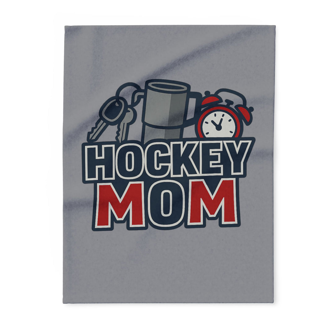 Hockey Mom Fleece Blanket - Cozy Gift for Sports Moms