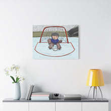 Load image into Gallery viewer, Hockey Goalie Matte Canvas Wall Art - Fun Ice Hockey Decor for Sports Lovers
