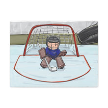 Load image into Gallery viewer, Hockey Goalie Matte Canvas Wall Art - Fun Ice Hockey Decor for Sports Lovers
