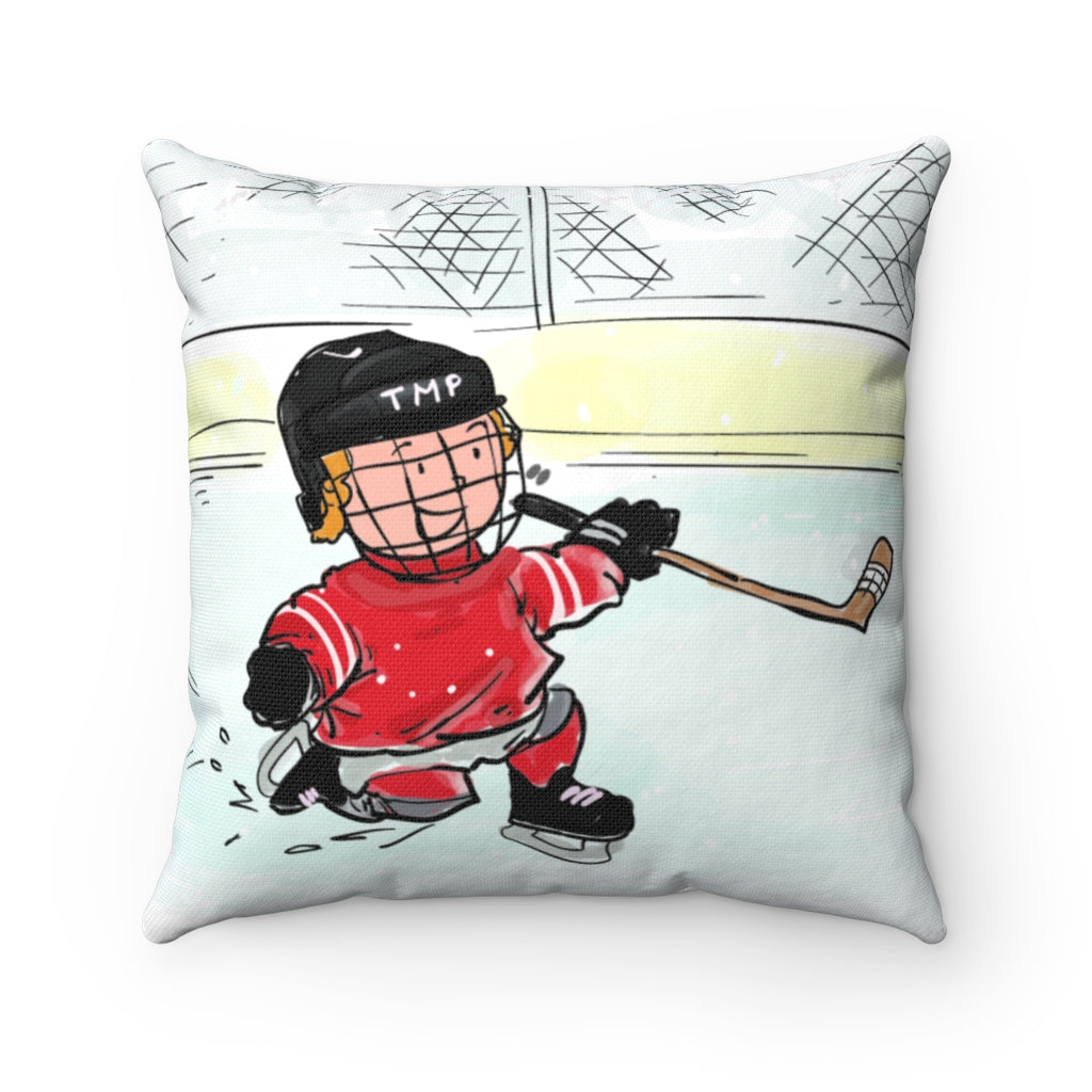 The Magic Puck Spun Polyester Square Pillow