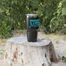 Load image into Gallery viewer, 30oz. Hockey Mom Teal on Black Ringneck Tumbler
