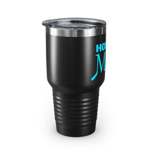 Load image into Gallery viewer, 30oz. Hockey Mom Teal on Black Ringneck Tumbler
